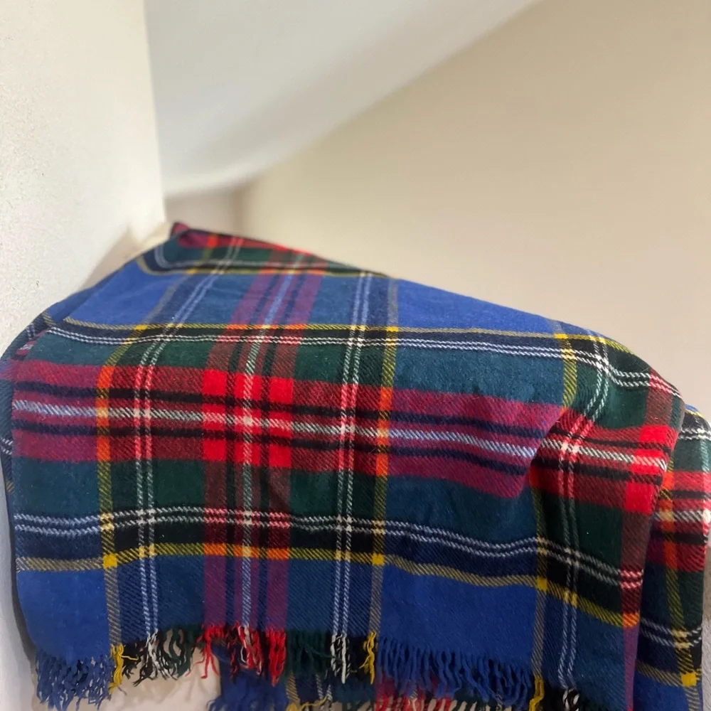 VNTG Wool Blanket Robert Burns Travelling Plaid All Wool Made/ Scotland 57x65
